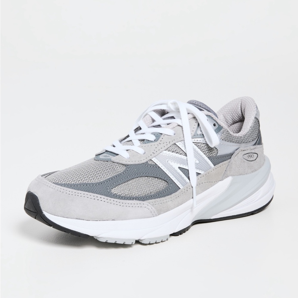New Balance Gray and White 990v6 Sneakers